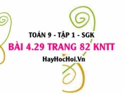 Bài 4.29 Toán 9 tập 1 SGK Kết nối tri thức